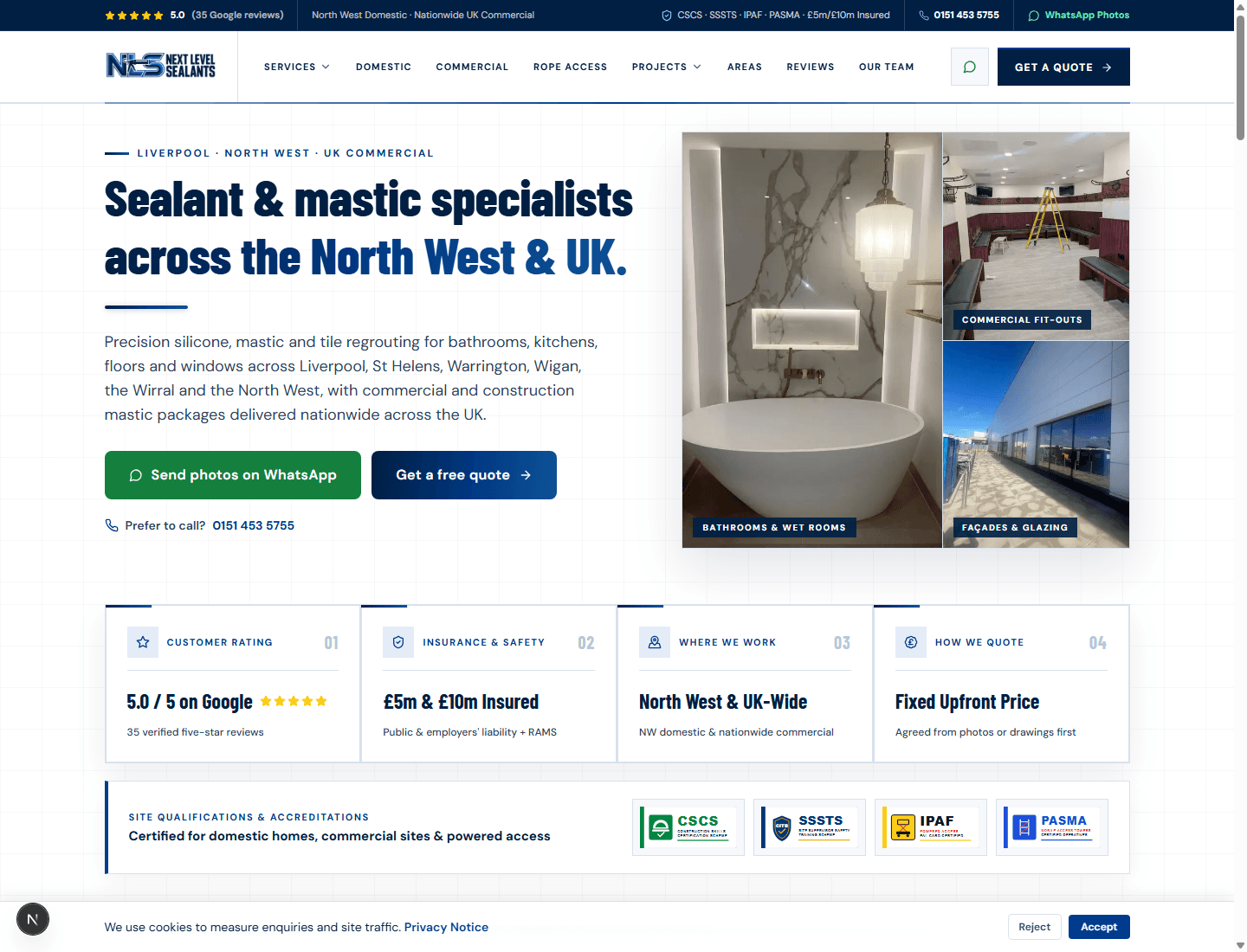 Next Level Sealants live website